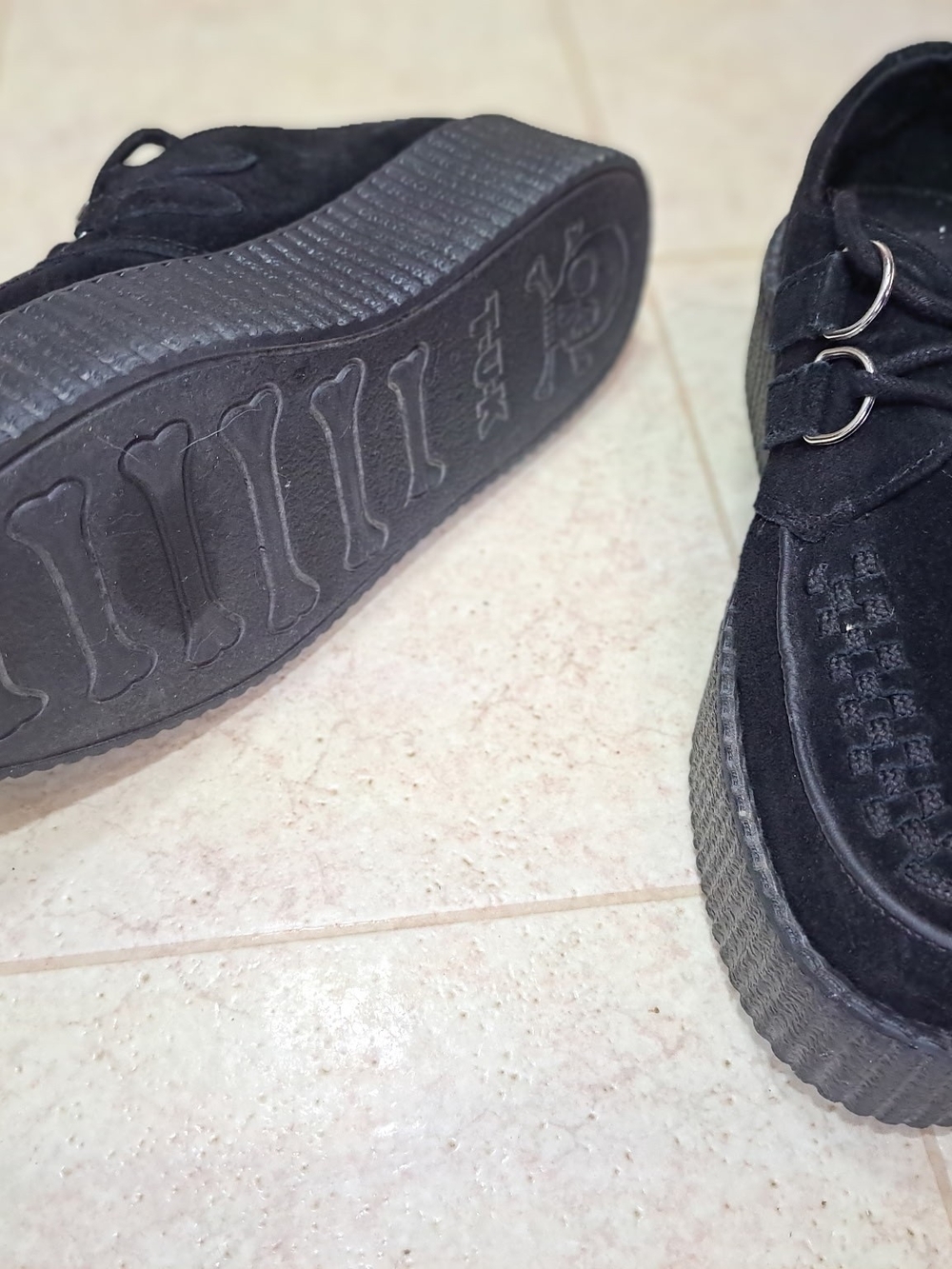 T.U.K Black Suede Creeper Loafers - A Yungblud Favorite - Picture 3 of 5